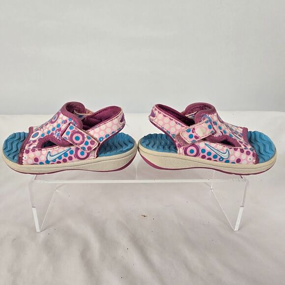 Nike Lil' Sunray Adjust II Protect Toddler 5C Pink Polka Dot 313057 161 - Picture 7 of 16